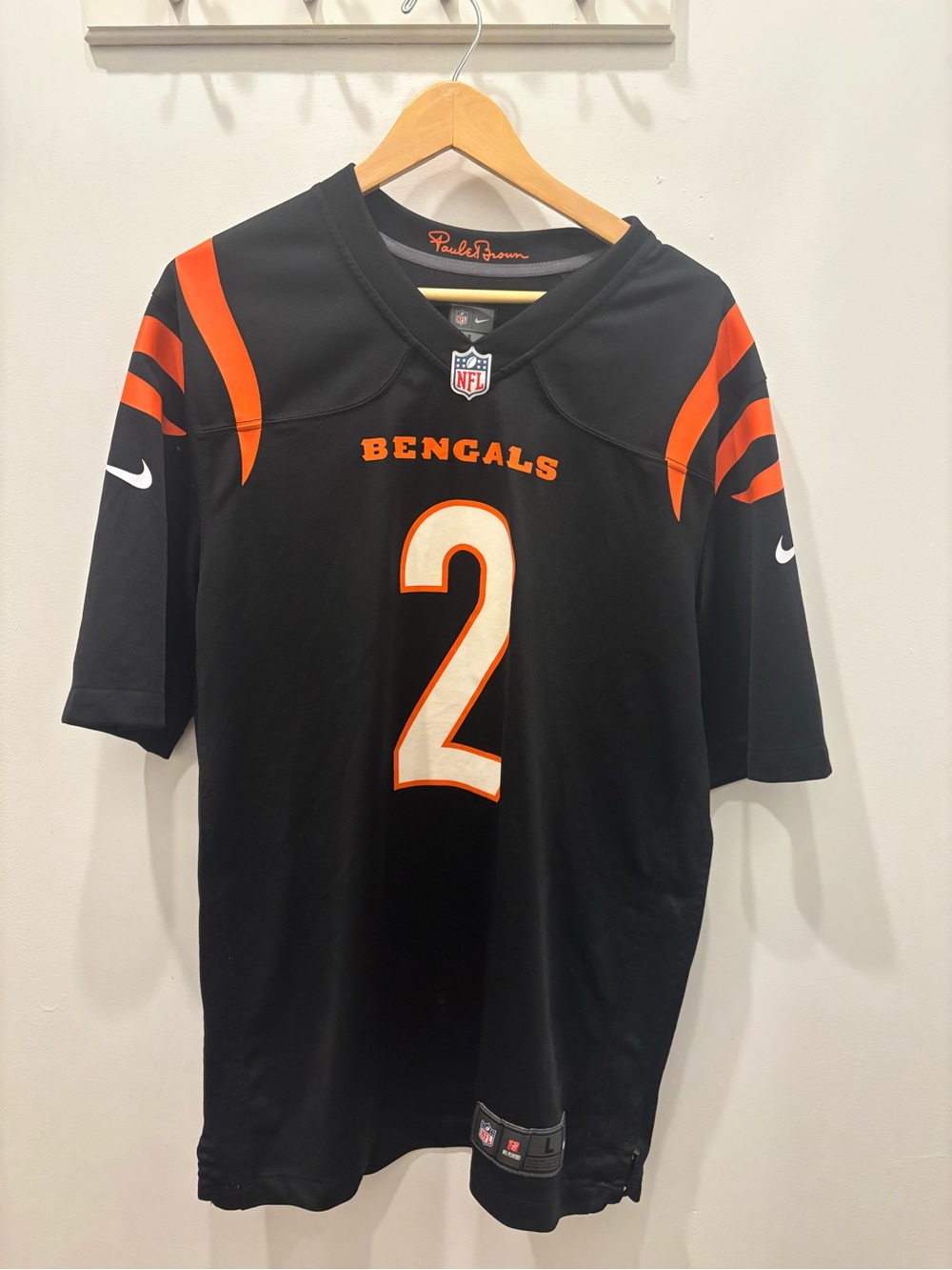 Nike Cincinnati Bengals #2 Black & Orange Jersey